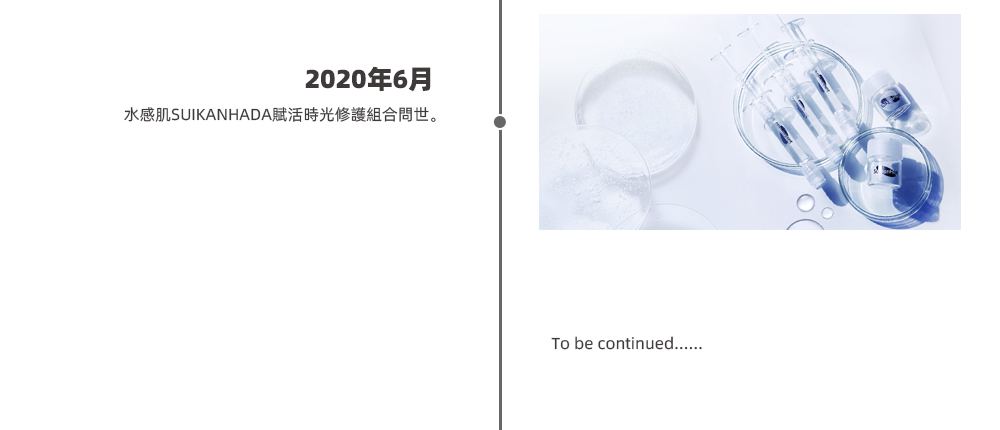 2020年6月  水感肌SUIKANHADA 賦活時光修護組合問世。 to be continued...